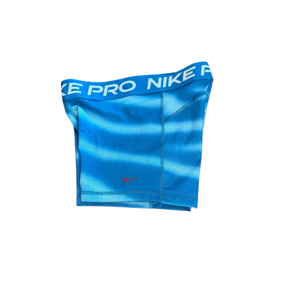 Nike Pants - Women's Nike pro 3” Blue & White Striped Bike Shorts M